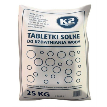 Sól tabletkowana 25kg do uzdatniania wody (śred.22mm)