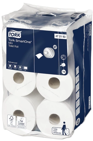 472193 TORK SmartOne mini papier toaletowy 2-warstwowy 111,6mb 13,4x14,9cm makulatura + celuloza