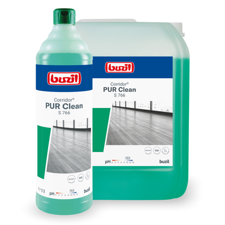 S766 Buzil Corridor Pur Clean Ultrazwilżający środek do czyszczenia podłóg z blokadą nieprzyjemnych zapachów 1l
