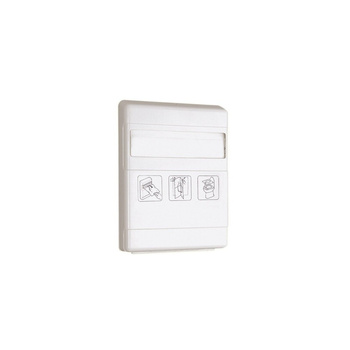 MERGP1 Pojemnik na podkładki sedesowe Merida GP1 biały, tworzywo sztuczne, zamykany na kluczyk