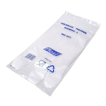 REK/FOL/100 Rękawice foliowe zrywka rozmiar L 100 szt.