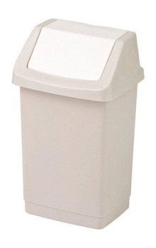 Kosz uchylny 25l typu:CLICK-IT biały, granit $
