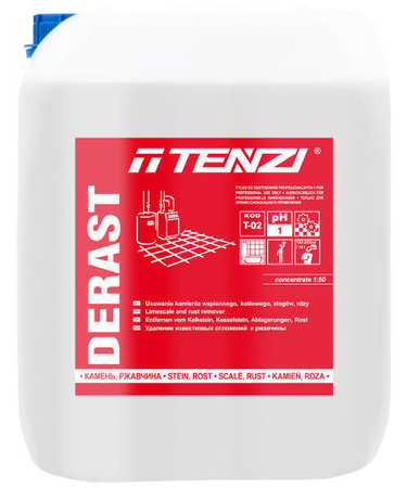 TENT02/10 TENZI DERAST 10L - silny środek do usuwania cementu i kamienia