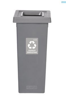 PLAFOR Kosz Fit Bin (odpady zmieszane) szary 53l
