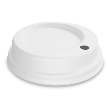 WIECZKO Wieczka plastikowe białe  – 100 szt. | Do kubków 200–300 ml