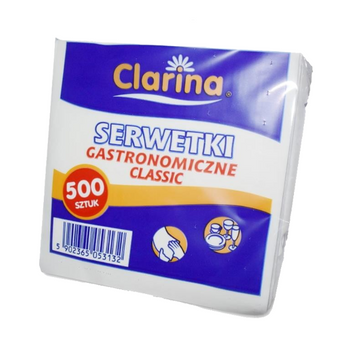 SERWETKIGAS/500 Serwetki gastronomiczne 15×15 cm – białe (500 szt.) – uniwersalne, gastronomiczne