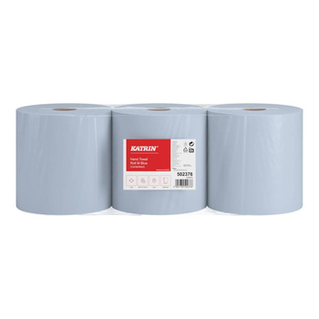 502376 Katrin ręcznik papierowy w roli 150m 1-warstwa makulatura niebieskie 3 rolki