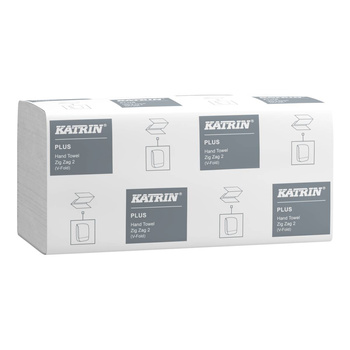 769191 Katrin Plus ręczniki ZZ super białe 16 x 190 listków 2-warstwowe celuloza
