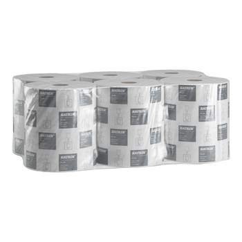 97517 Katrin Plus M2 ręcznik papierowy w rolce 2-warstwowy super biały 100 m, 6 szt. pakiet