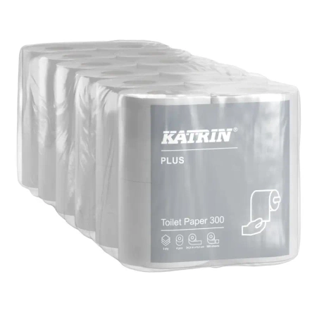 97388 Papier toaletowy Katrin 3-warstwowy celuloza 24szt. perforowany 300 listków 34,5mb