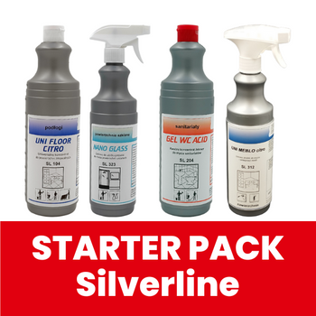 STARTER PACK Silverline - 4 podstawowe środki do sprzątania