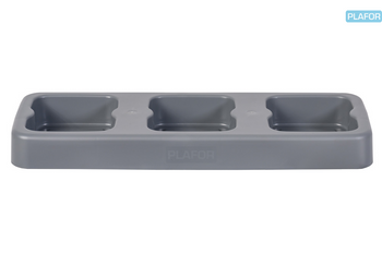 PLAFOR Podstawa na 2 kosze Fit Bin 53l szara