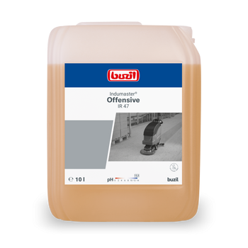 IR47 Buzil Indumaster Offensive Wysokoalkaliczny intensywny środek czyszczący do zastosowań przemysłowych 10l