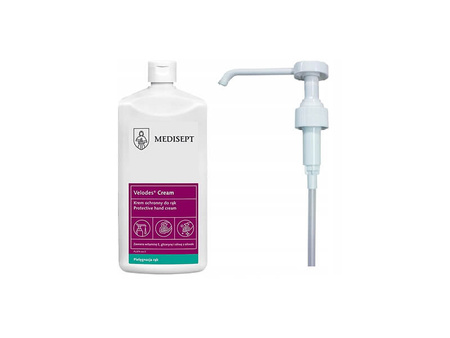 MEDIWAX/500 Velodes Cream krem ochronny do rąk z witaminą E i oliwą z oliwek 500 ml z pompką
