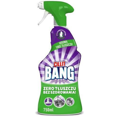 CILLIT BANG 750ml TŁUSZCZ usuwanie tłuszczu/ZERO TŁUSZCZU zielono-fioletowy spra