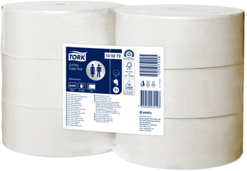 120272 Papier toaletowy Jumbo 360mb x 6szt 2-warstwowy biały makulatura