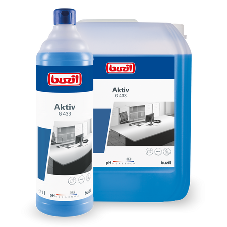 Aktiv G 433 - Przyjazny dla materiałów uniwersalny środek czyszczący Buzil