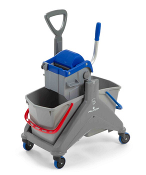 Zestaw Wózek do sprzątania One Fred z plastikowym uchwytem i wyciskarką Boost + 2 wiadra 25l