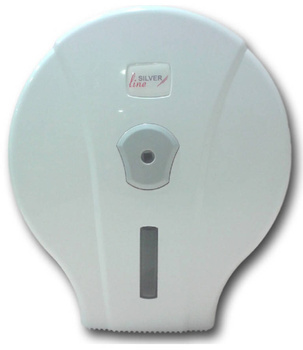 DH.S10B.10 Dozownik do papieru toaletowego JUMBO SL NP80 biały – naścienny, plastikowy