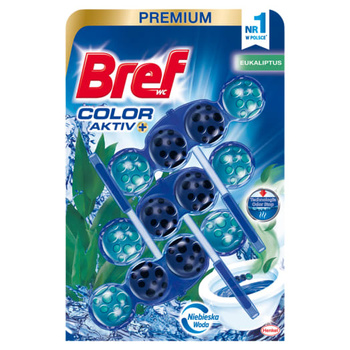 BREF Color Activ zawieszka do Wc Eukaliptus, Morski 3x50g