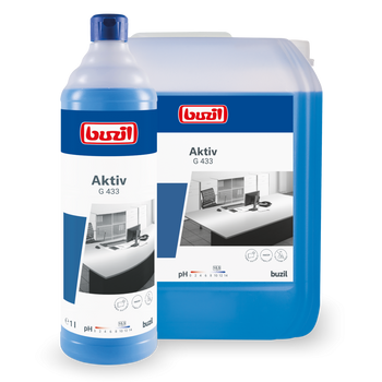 G433 Buzil Aktiv Przyjazny dla materiałów, uniwersalny środek czyszczący 1l