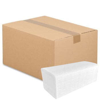 Basic Ręczniki składane  ZZ 20x150 listków 2-warstwowe białe 85% MT