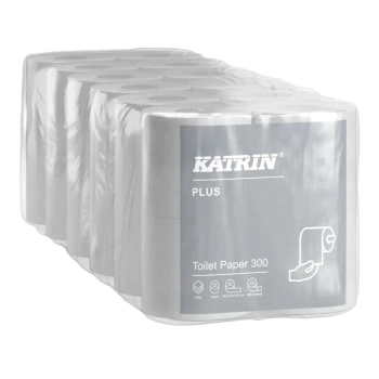 97388 Papier toaletowy Katrin 3-warstwowy celuloza 24szt. perforowany 300 listków 34,5mb
