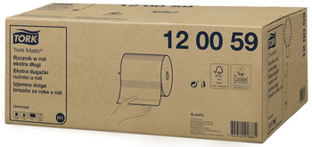 120059 TORK Matic Ręcznik papierowy w roli extra długi 280mb 1-warstwowy celuloza biały uniwersalny
