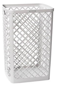 4287 Kosz na odpady ażurowy 40L biały – naścienny lub wolnostojący ABS