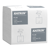 56156 Katrin Plus papier toaletowy składany 250 listków 2-warstwowe celuloza 40 rolek
