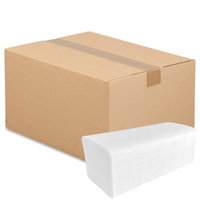 Basic Ręczniki składane  ZZ 20x150 listków 2-warstwowe białe 85% MT