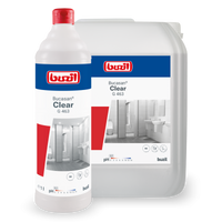 G463 Buzil Bucasan Clear Bezbarwny środek do czyszczenia sanitariatów z blokerem nieprzyjemnych zapachów i wyjątkowo skuteczną kombinacją kwasów 1l