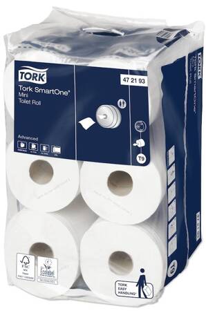 Tork SmartOne® mini papier toaletowy w roli 472193; kolor: biały; 2 warstwy; 111,6 m A'12